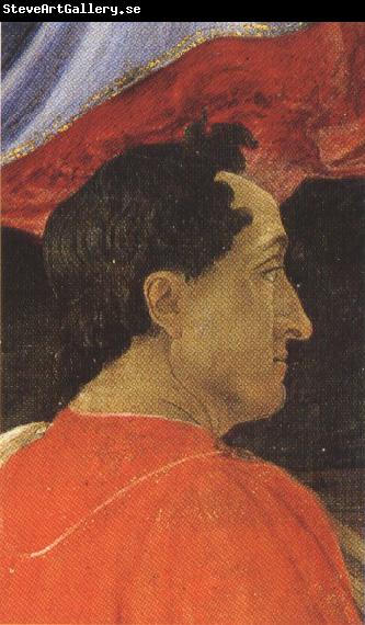 Sandro Botticelli Mago wearing a red mantle (mk36)